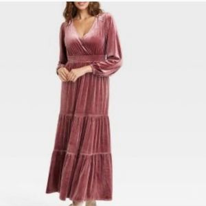 Knox Rose Blush Velvet Maxi Dress
